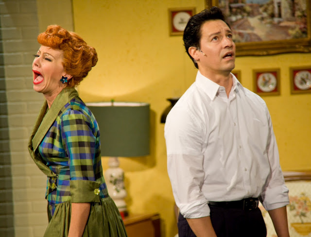 Left to Right: Sirena Irwin (Lucy Ricardo) and Bill Mendieta (Ricky Ricardo). Photo credit: Justin Barbin.