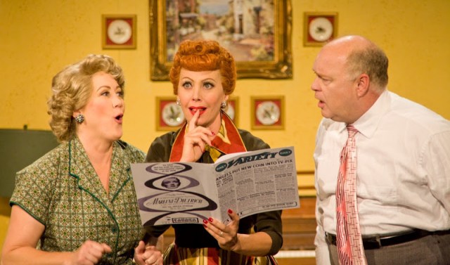 Left to Right: Joanna Daniels (Ethel Mertz), Sirena Irwin (Lucy Ricardo) and Curtis Pettyjohn (Fred Mertz). Photo courtesy: Justin Barbin.